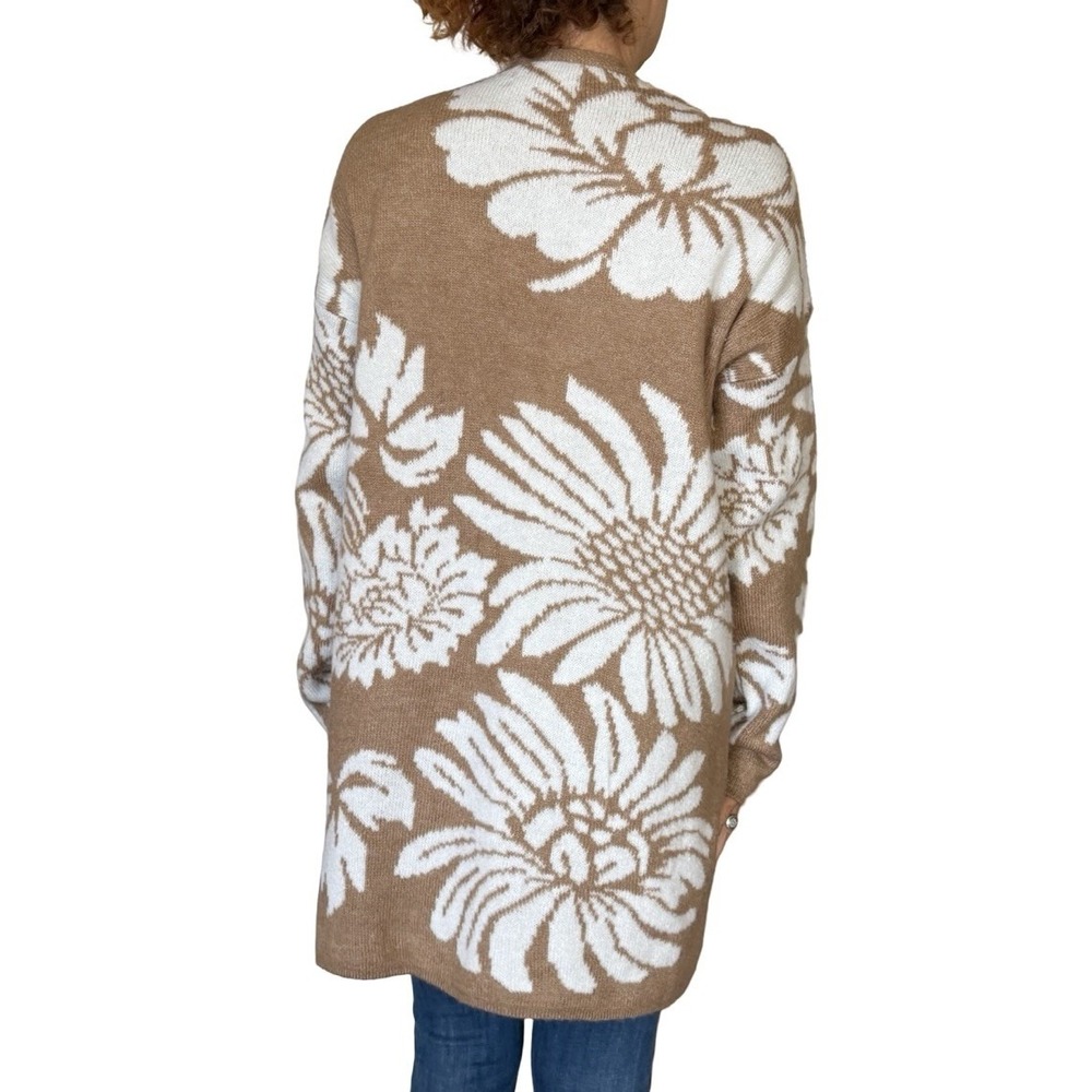 By Anthropologie Floral Cardigan Sweater Small Open Cottagecore Boho Chic Rustic - Picture 16 of 16